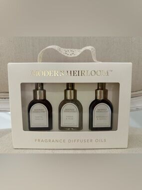 3 pack of 15 ml Fragrance Diffuser Oils - Modern Heirloom by Sand + Fog
